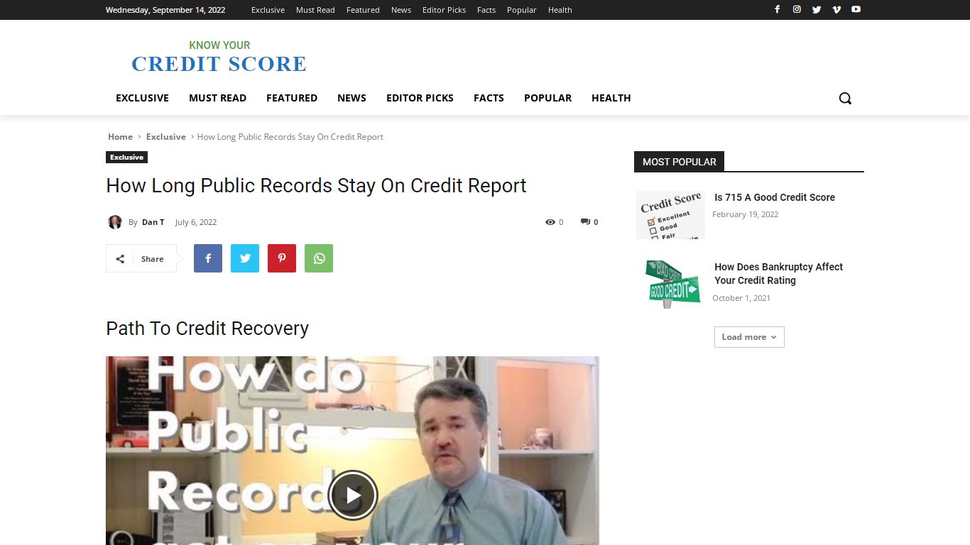How Long Public Records Stay On Credit Report